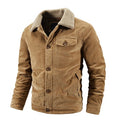 Winter Men's Corduroy Jackets Casual Male Outwear Thick Velvet Windbreaker Coats Mens Fleece Warm Jackets Clothing