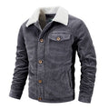 Winter Men's Corduroy Jackets Casual Male Outwear Thick Velvet Windbreaker Coats Mens Fleece Warm Jackets Clothing