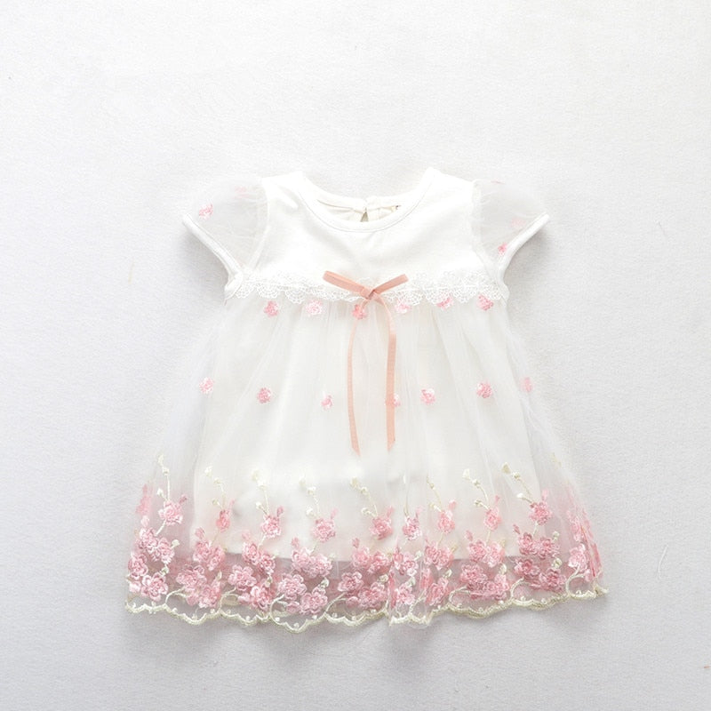 Baby Girls Dress New Short Sleeve Newborn Dresses for Baby Girls Summer Birthday Party Dress Baby Clothing 0-2T