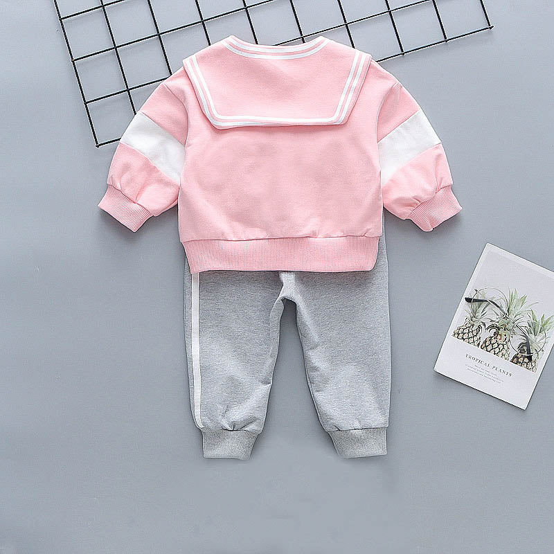 2PCS Baby Girls 1-3 years cotton cute Tracksuit Clothes long sleeve Top + Long Pants Outfits sets