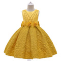 Children Dress Princess Dress Embroidered Sleeveless Bow Princess Dress Little Girl Piano Performance Costume