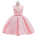 Children Dress Princess Dress Embroidered Sleeveless Bow Princess Dress Little Girl Piano Performance Costume