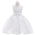 Children Dress Princess Dress Embroidered Sleeveless Bow Princess Dress Little Girl Piano Performance Costume