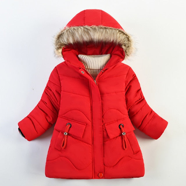 Autumn And Winter Thick And Warm Outer Wear Long Multi-Color Hooded Windproof Fashion Cute Boy And Girl Padded Jacket