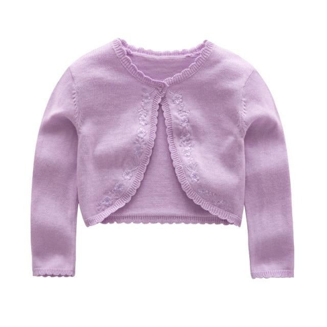 Newest Baby Girls Knitted Sweater Jacket lovely Shrug Short Cardigan for Bridesmaids  Air conditioning Shirt