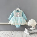 baby bodysuits little baby girls one piece long sleeve lace christening baptism tutu skirts+hat 2pcs/set baby outfit