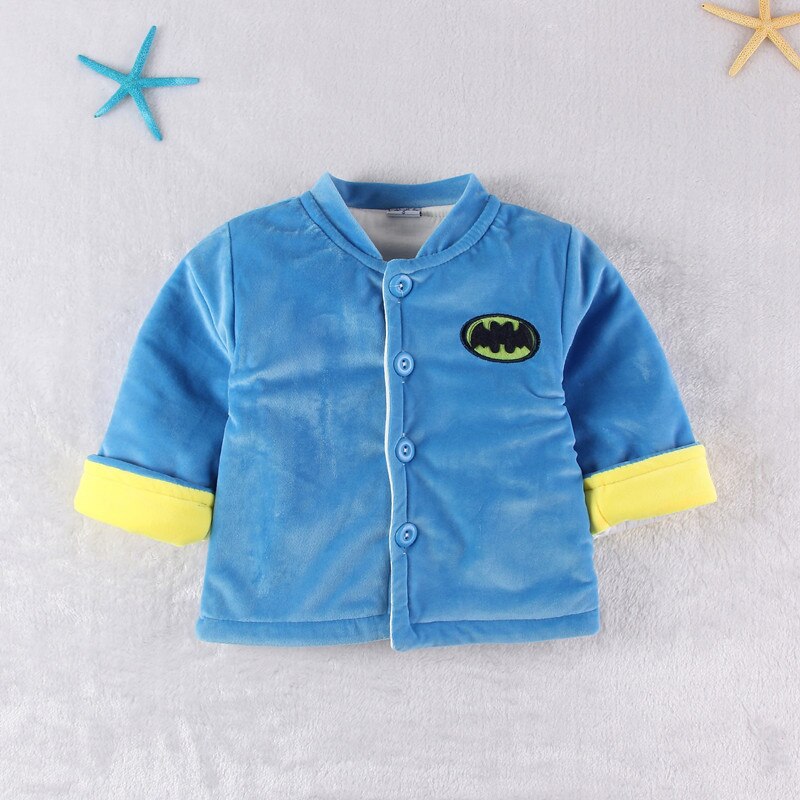 Flannel Dinosaur Cotton-padded Baby Boy Clothing Baby Set 3 Pieces Coat+Vest+Trousers Infant Clothing for 0-2 Years