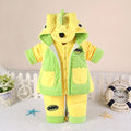 Flannel Dinosaur Cotton-padded Baby Boy Clothing Baby Set 3 Pieces Coat+Vest+Trousers Infant Clothing for 0-2 Years