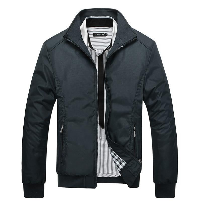 Spring Autumn Men's Jacket Male Overcoat Casual Solid Thin Jacket Slim Fit Stand Collar Zipper Men Jackets Coat