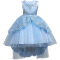 Girls Dress Summer Blue Dresses Girl Lace Sleeveness Princess Costume Girls Costume Party Dresses Kids Clothes