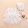 Baby Girls Clothes with big bow Newborn Embroidery Baby Infant Girls Bodysuits+hat Outfits Party clothing set 3 Color 0-12M