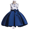 Robe tutu à fleurs pour filles, vêtements de princesse élégants avec nœud, vêtements de fête pour enfants, costumes pour filles